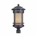 Designers Fountain Sedona 3-Light Oil Rubbed Bronze Cast Aluminum Line Voltage Outdoor Weather Resistant Post Light 2396-AM-ORB